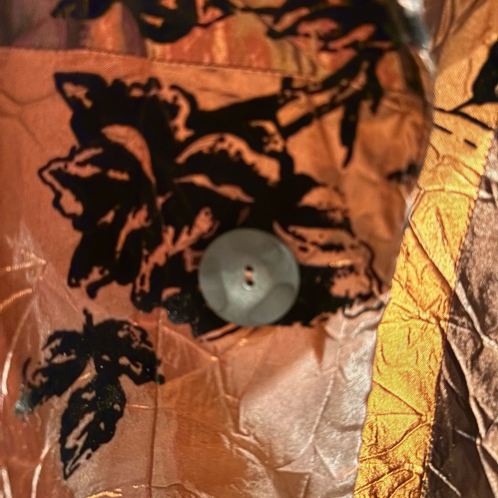 Susan Graver Bronze Floral Jacket - Picture 4 of 6
